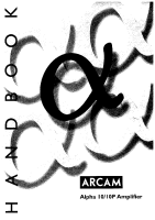 Arcam ALPHA-10P - Owners Manual